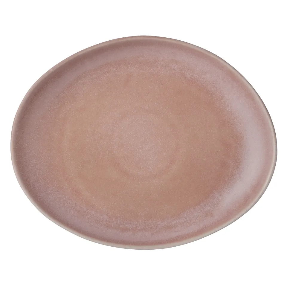 Ceramiczny talerz różowy matowy