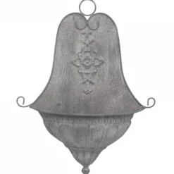 Dekoracja Ścienna metalowa szara styl romantyczny