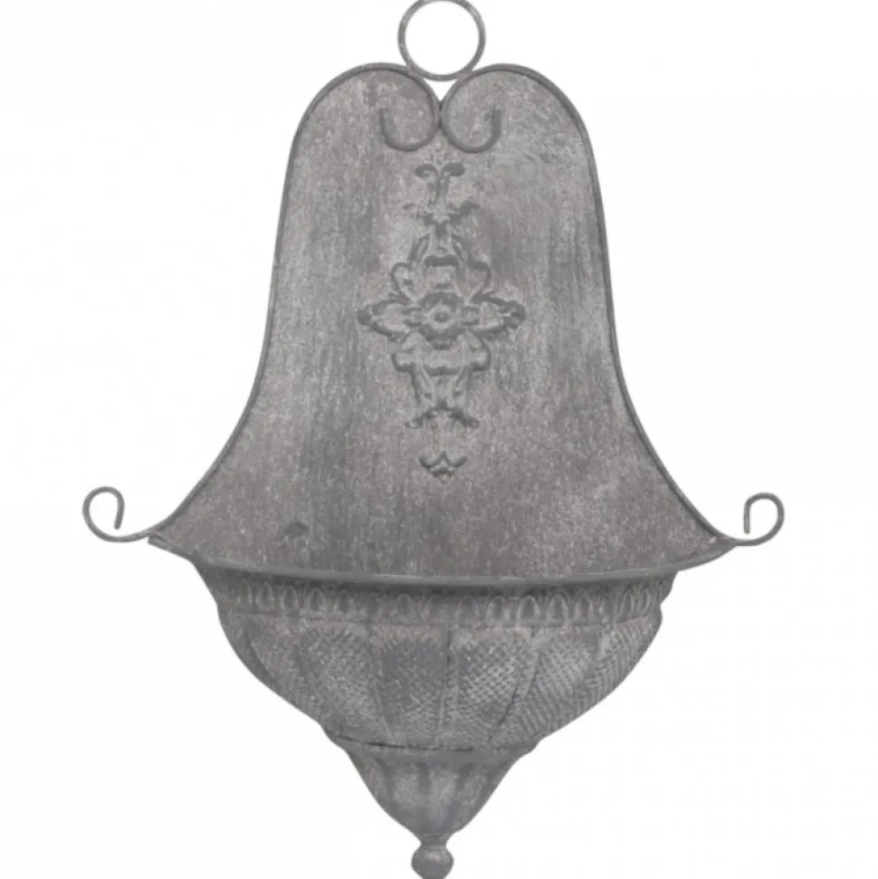 Dekoracja Ścienna metalowa szara styl romantyczny