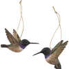 Dekoracja drewniana wisząca kolibry fioletowe