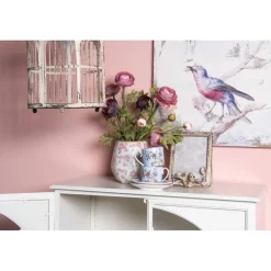 Filiżanka porcelanowa ptaki na niebieskim tle komplet 6 szt.
