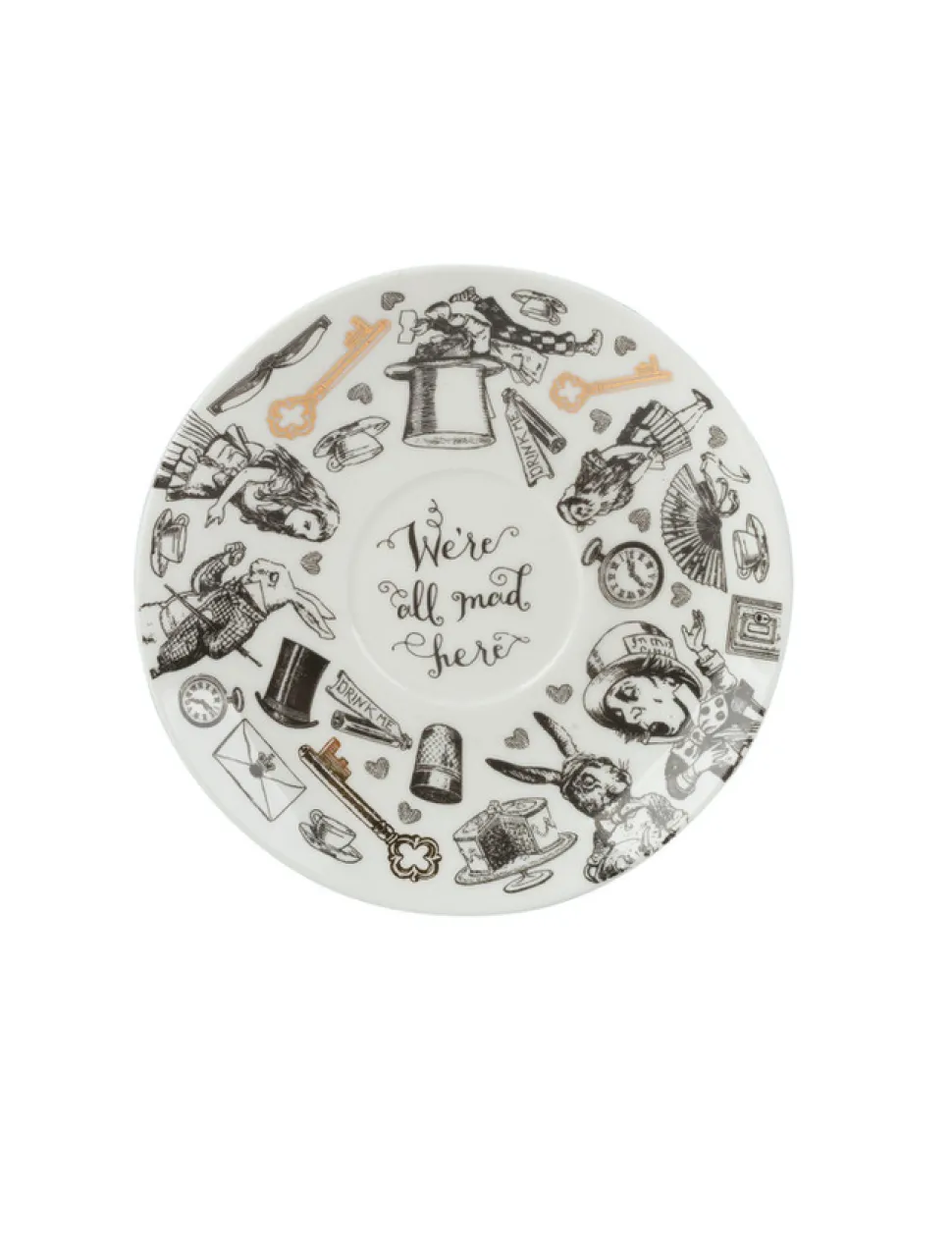 Filiżanka porcelanowa ze spodkiem Alicja w Krainie Czarów 210 ml