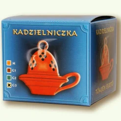 Kadzielniczka gliniana glazurowana