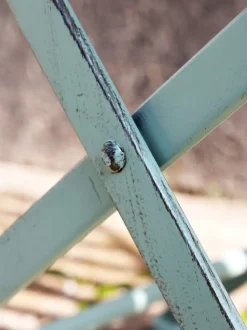Krzesło Ogrodowe metalowe zielone prowansalskie meble ogrodowe komplet 2 sztuki