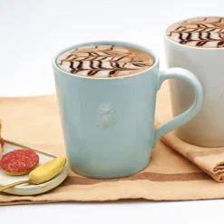 Kubek Ceramiczny Błękitny Pszczoła Abeille La Rochere 400 ml