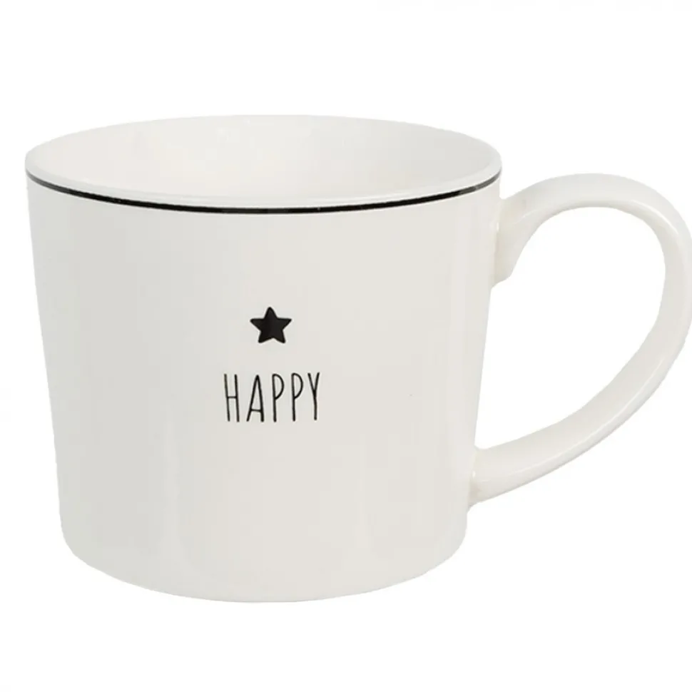 Kubek do herbaty ceramiczny Happy komplet 6 szt.