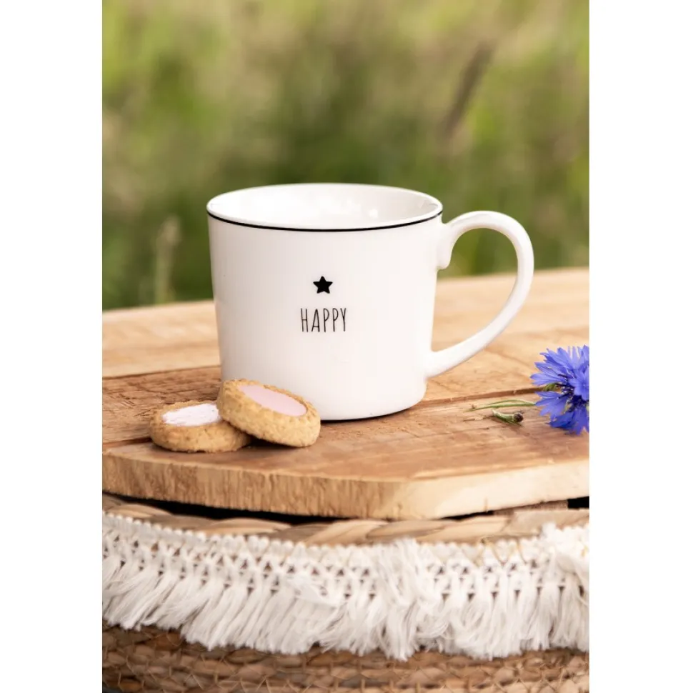 Kubek do herbaty ceramiczny Happy komplet 6 szt.