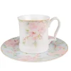 Kubek porcelanowy różowe kwiaty zestaw 6 szt.