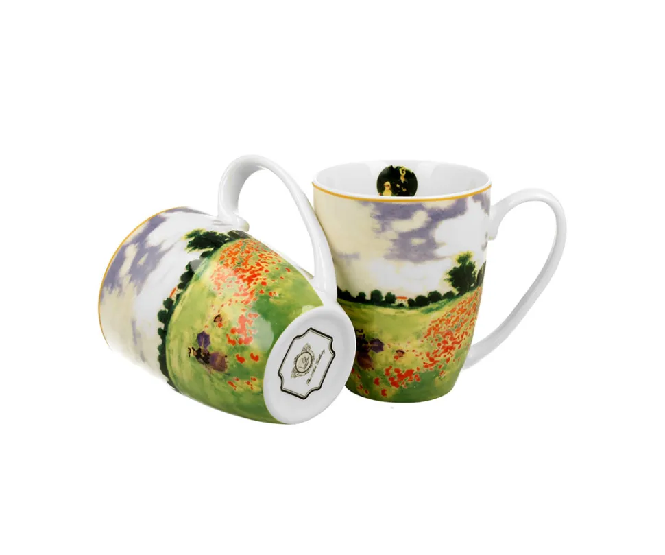 Kubki porcelanowe Monet Pole maków komplet 2 szt.