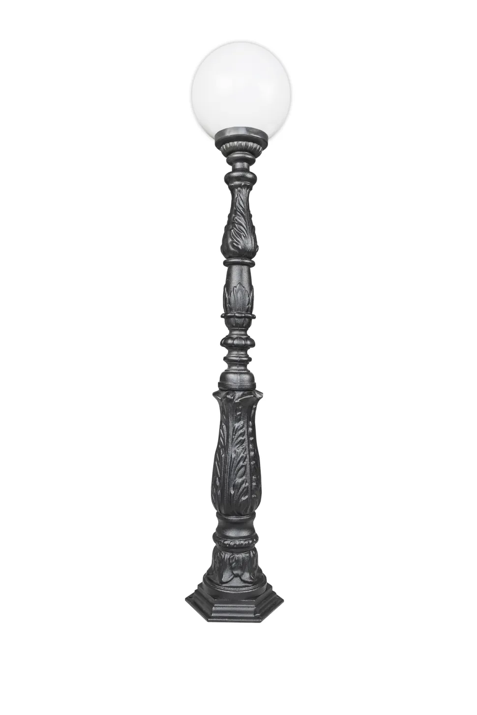 Lampa ogrodowa stojąca kula lampa zewnętrzna żeliwna 25fi 140 cm