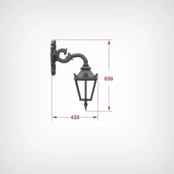 Lampa zewnętrzna ogrodowa kinkiet zewnętrzny lampion wiszący mały