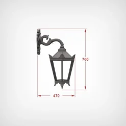 Lampa zewnętrzna ogrodowa kinkiet zewnętrzny lampion wiszący duży
