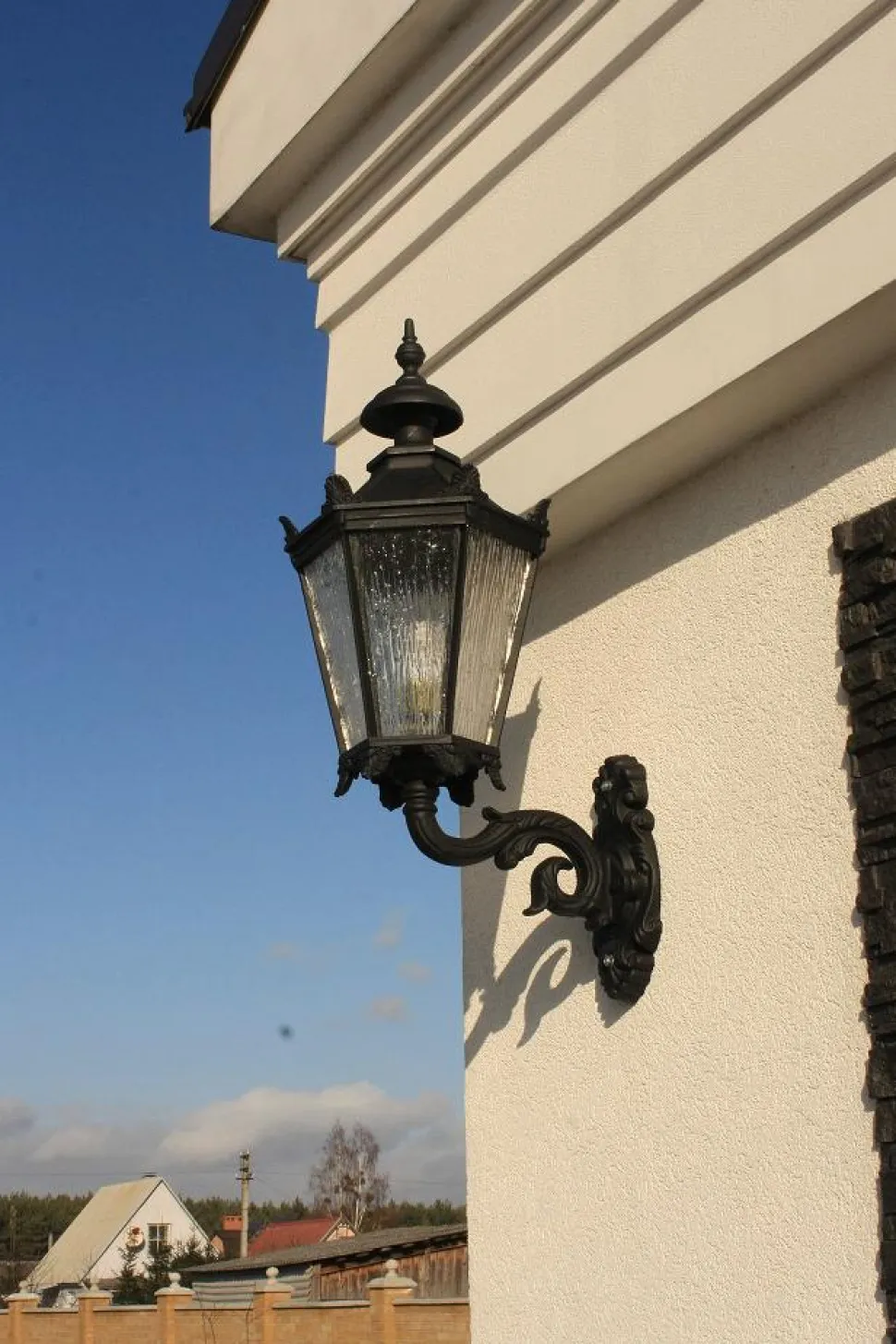 Lampa zewnętrzna ogrodowa kinkiet zewnętrzny lampion stojący duży