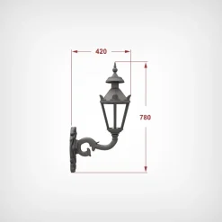 Lampa zewnętrzna ogrodowa kinkiet zewnętrzny lampion stojący mały