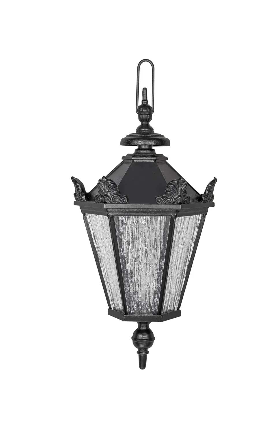Lampa zewnętrzna sufitowa wisząca żeliwna lampion mały