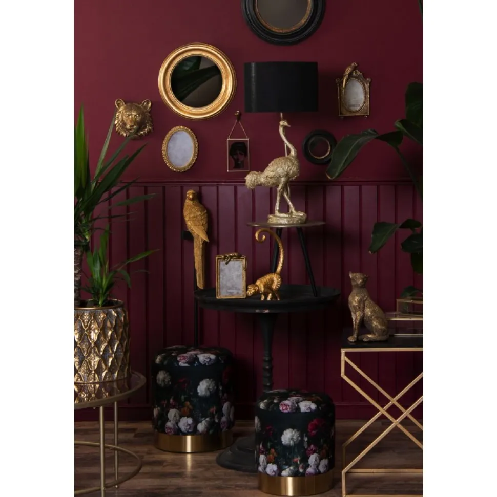 Lustro okrągłe złote