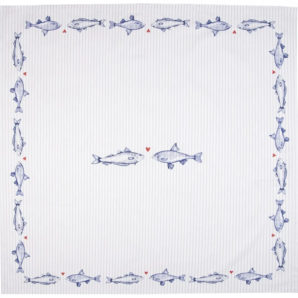Obrus bawełniany 150x250 cm rybki