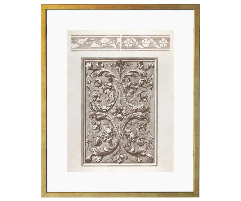Plakat retro detal architektoniczny