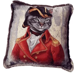 Poduszka dekoracyjna żakardowa Kot Napoleon