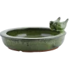 Poidełko basen dla ptaków - ceramiczne zielone