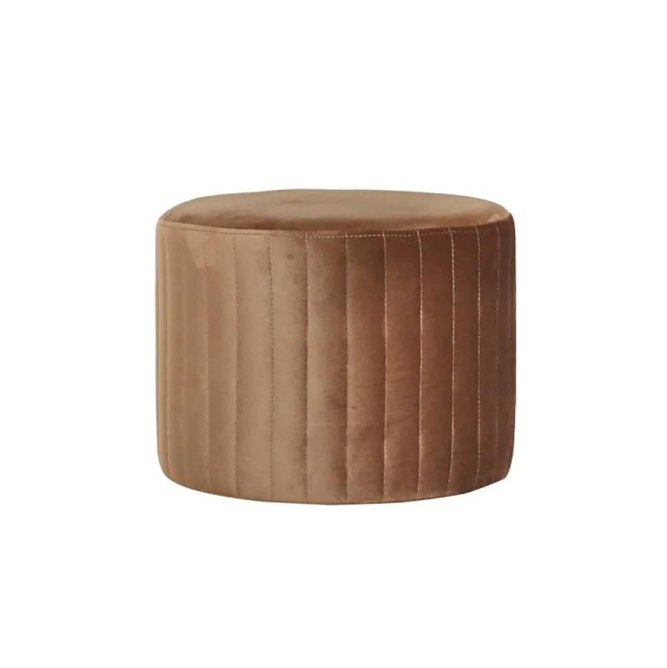 Pufa Chic Antique Welurowa Caramel B