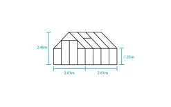 Szklarnia ogrodowa QUBE 88 (6,8 m2; 2,51 x 2,51 m)