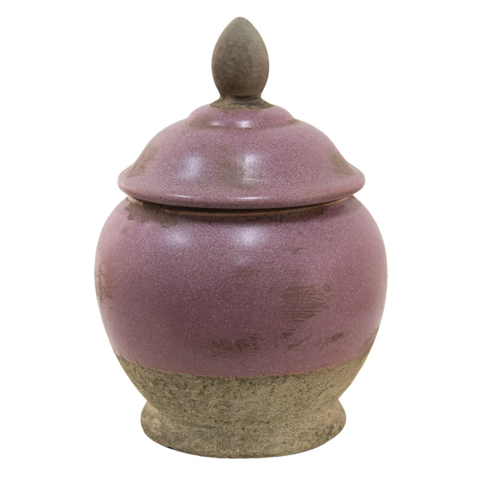 Sztatułka pojemnik ceramiczny różowy