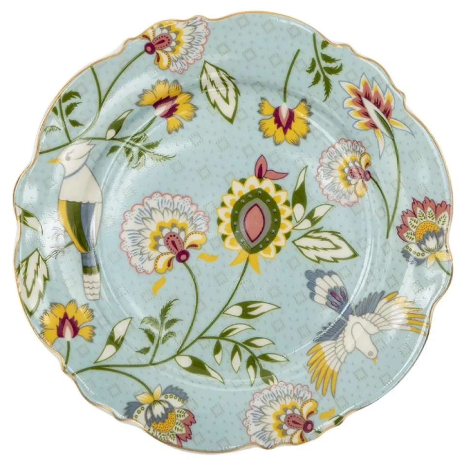 Talerz ceramiczny śniadaniowy Kwiaty komplet 4 szt.