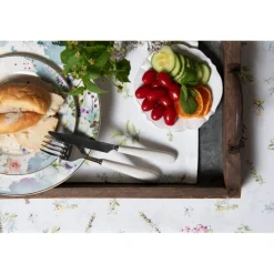 Talerz porcelanowy obiadowy Kwiaty komplet 4 szt.