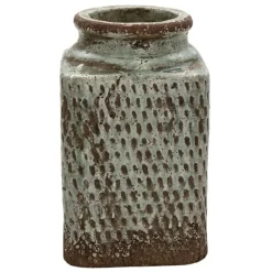 Wazon ceramiczny zielony postarzany