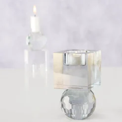 Świecznik kryształowy komplet 2 szt.