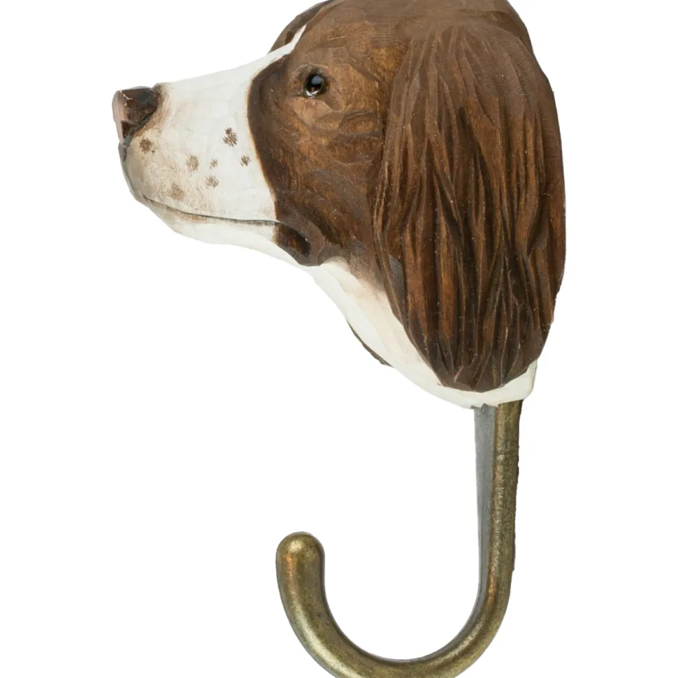 Wieszak do przedpokoju drewniany ręcznie robiony Spaniel