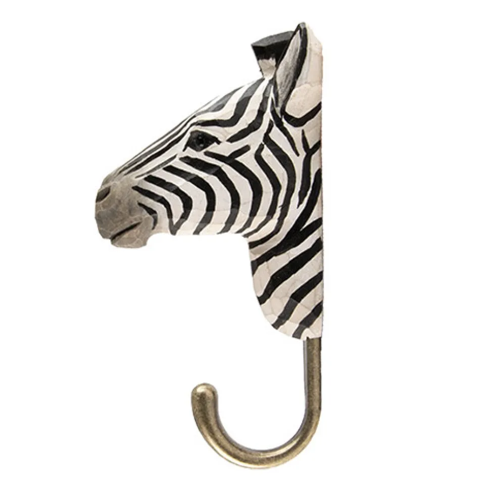 Wieszak drewniany ręcznie robiony zebra