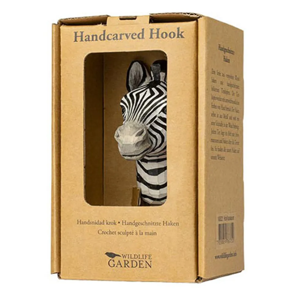 Wieszak drewniany ręcznie robiony zebra