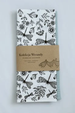 Zestaw 6 ścierek kuchennych: Łąka, Kurki, Poziomki