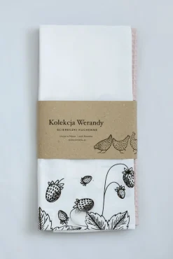 Zestaw ścierek kuchennych Poziomki - Kolekcja Werandy