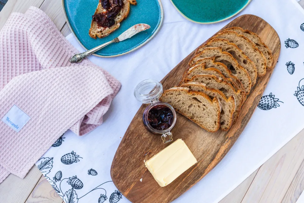 Zestaw ścierek kuchennych Poziomki - Kolekcja Werandy