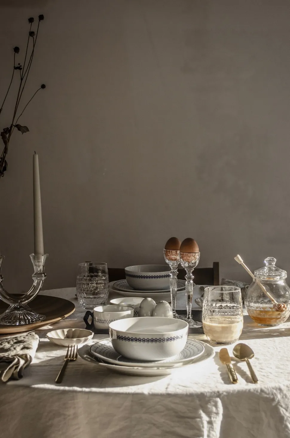 Zestaw śniadaniowy porcelana kryształ Polski Stół 2