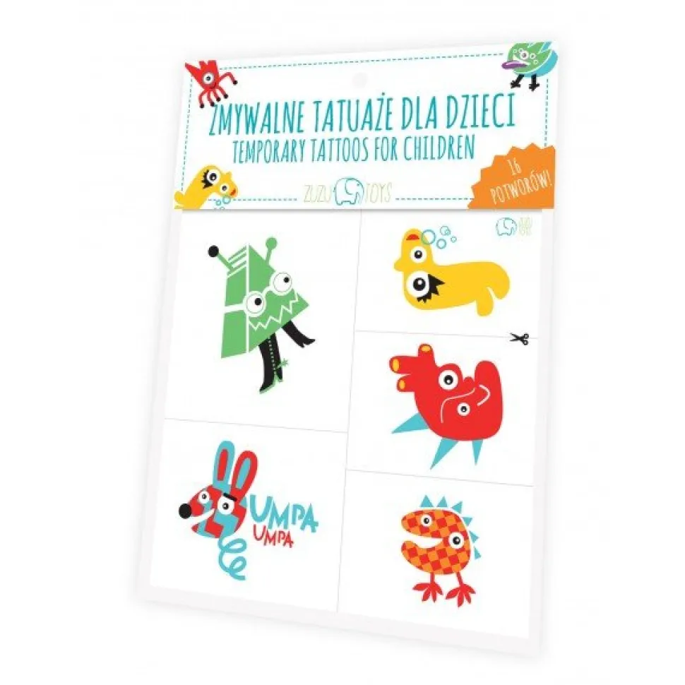 ZMYWALNE TATUAŻE DLA DZIECI - POTWORY